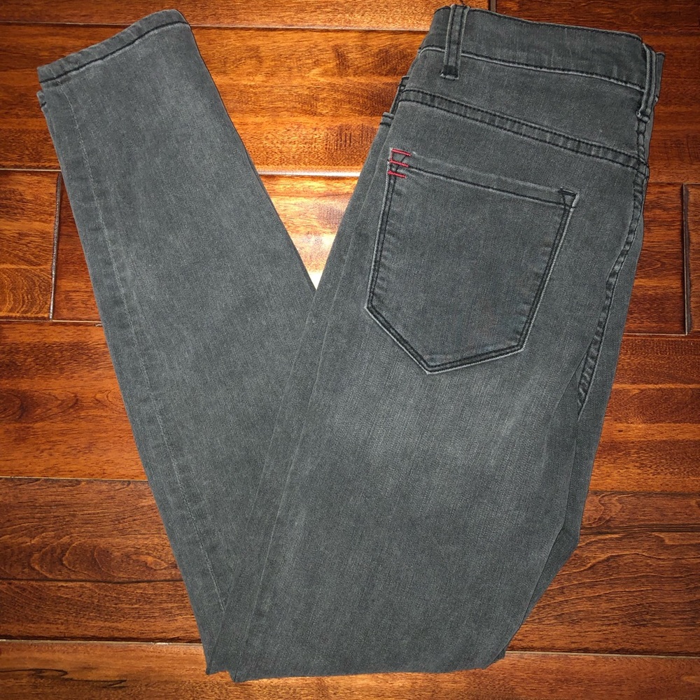 BDG Grey High-Waisted Skinny Jeans